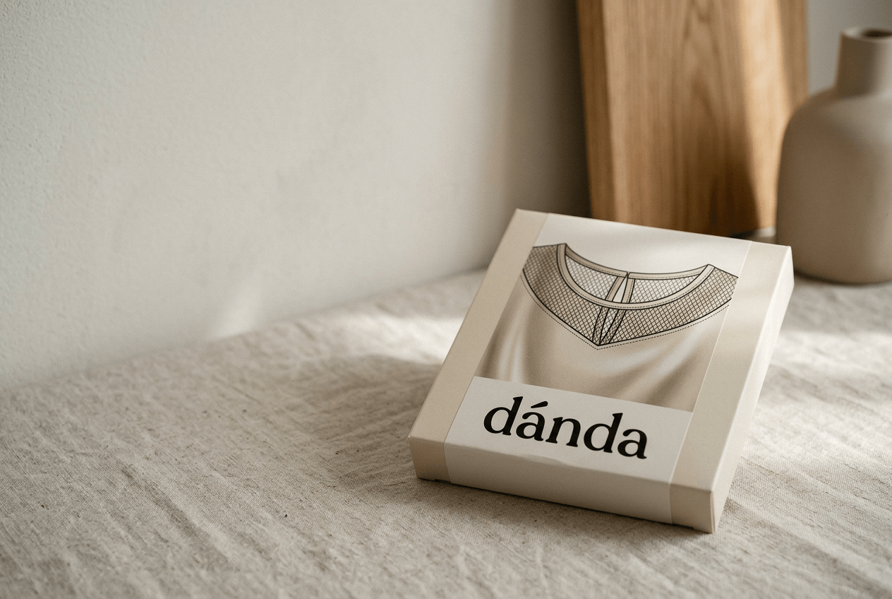 A calm baby textile scene shaped by a family story.